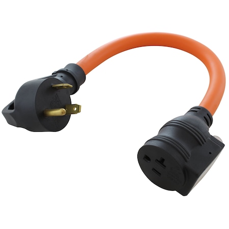 Ac Works Plug Adapter, STW, 5-15/20R, TT-30P, 1.5 ft., Orange TTCB520